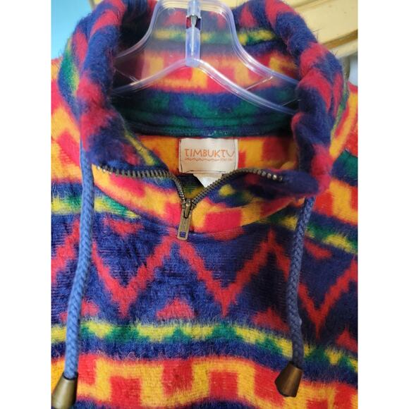 Timbuktu Artisan Fleece Aztec Western Sweatshirt Pockets Size 1 1X 14 16 18 - Picture 2 of 5